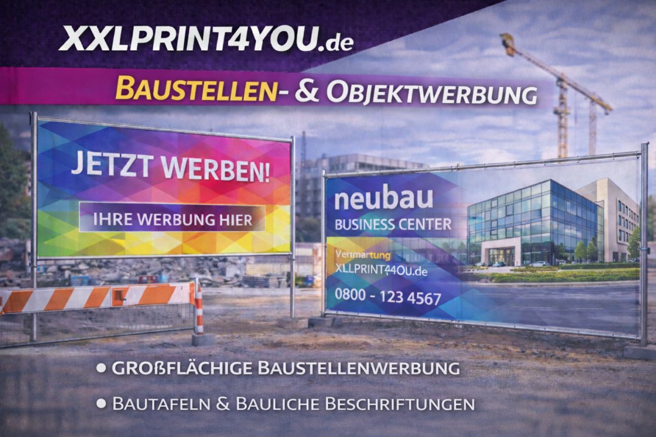 Baustellen- & Objektwerbung Bauzaun- & Gerüstbanner