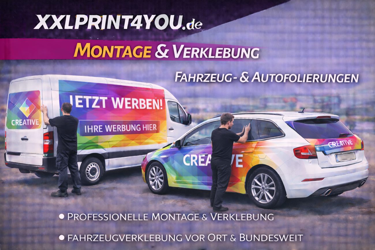 Montage & Verklebung Fahrzeug- & Autofolierungen